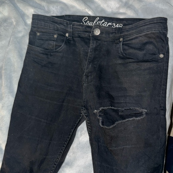 SoulStar Ripped Denim Jeans - Picture 1 of 5
